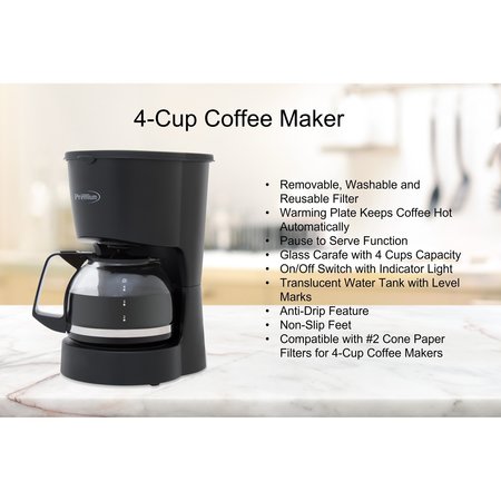 Premium Levella 4-Cup Coffee Maker PCM5422B